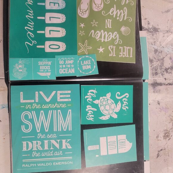 Bundle 3 ~ Reusable Silk Screen Stencils ~ 18 x 15 Binder~ Summer, Kitchen - Picture 2 of 16
